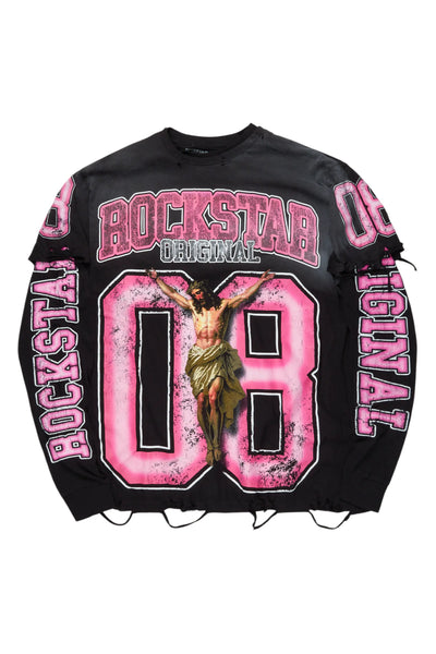 Tariqa Black/Purple Double Layer Tee – Streetwear