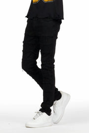 waylon rustic blue frayed slim fit jean