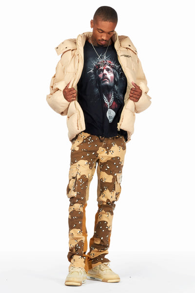marley beige puffer jacket