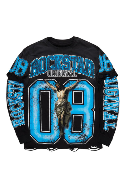 Tariqa Black/Purple Double Layer Tee – Streetwear