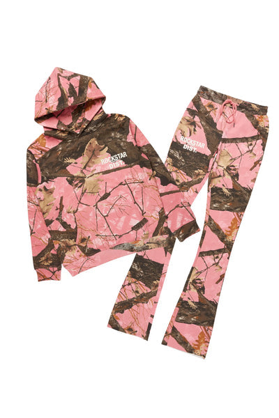 tabby beige graphic stacked flare track set