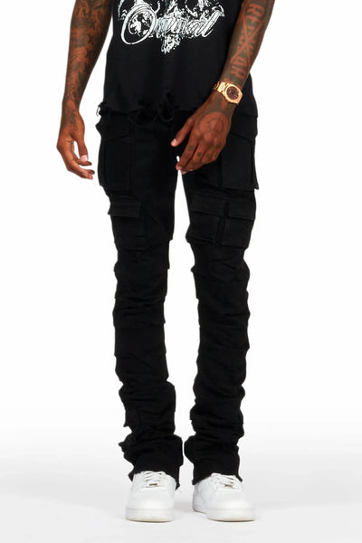 gentry blue stacked flare jean