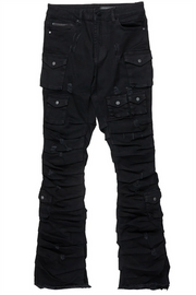 gentry blue stacked flare jean