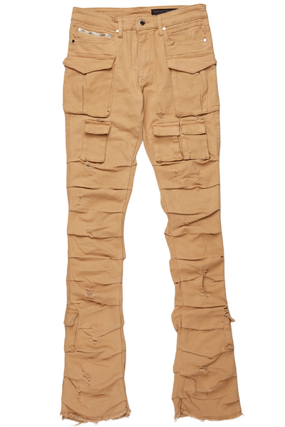 gentry blue stacked flare jean