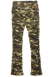 gentry tint blue stacked flare jean