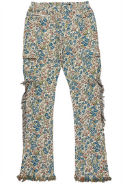 ayami red slim tapestry flare jean
