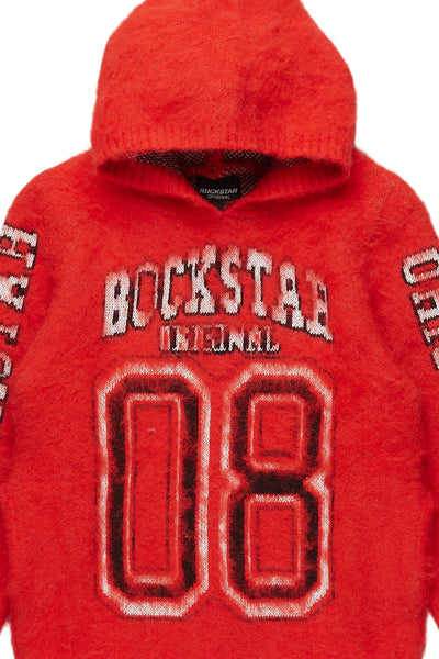 girls fields light blue graphic mohair hoodie