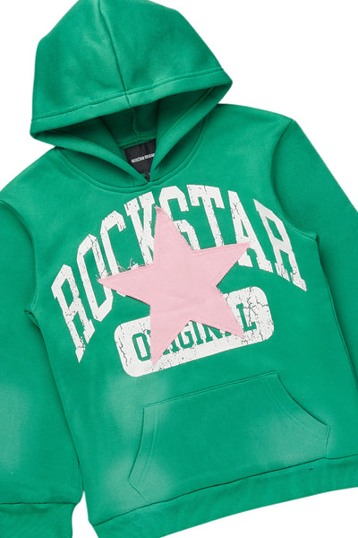 girls khaly green track set