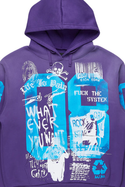 Kamille Purple Oversized Hoodie – Cozy & Trendy
