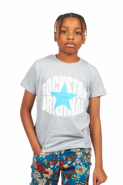 Boys Ezra Grey Graphic T-Shirt – Trendy & Comfortable