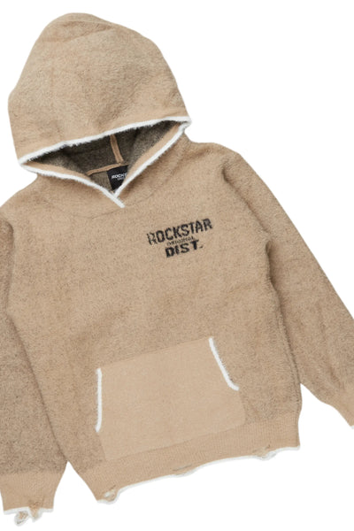 Girls Lake Mohair Beige Knit Track Set – Cozy & Trendy