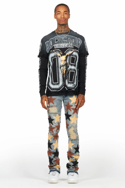 Starlane tint stacked flare jean