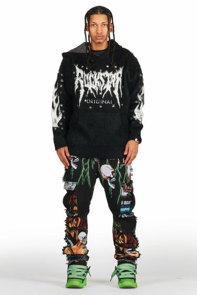 zarin black/multi tapestry slim fit jean