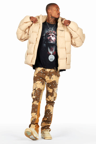 marley beige puffer jacket