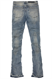 mercol blue stacked flare jean