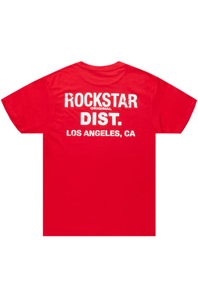 Lake White/red graphic t-shirt