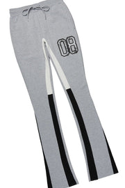 fields grey/white stack flare hoodie track set