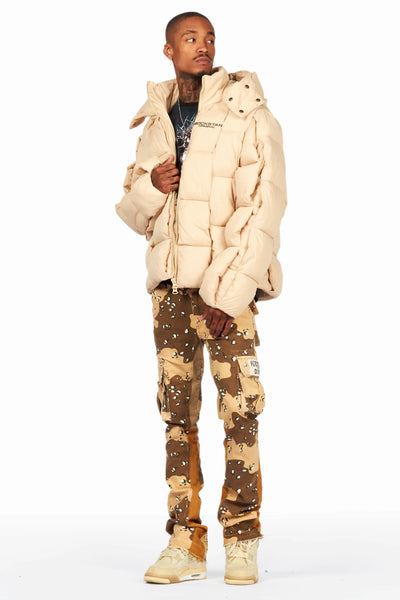 marley beige puffer jacket