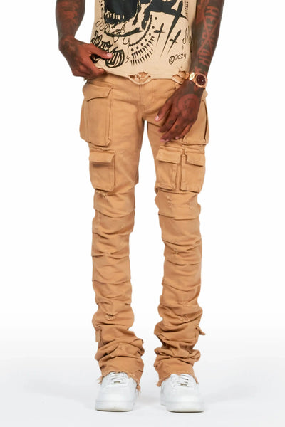 gentry blue stacked flare jean