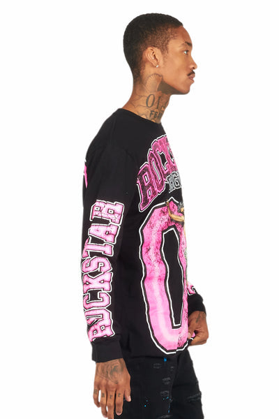Fields black/orange long sleeve graphic t-shirt
