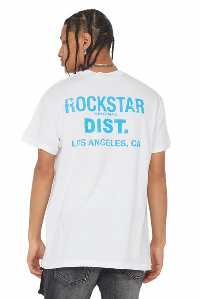 Lake White/red graphic t-shirt