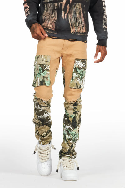 denka beige slim fit jean