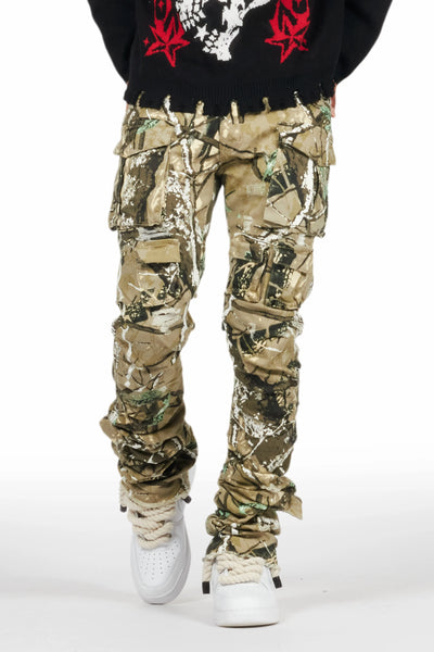 gentry blue stacked flare jean