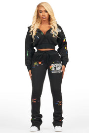 kristiane navy crop super stacked trackset