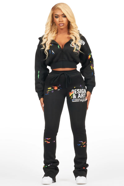 kristiane navy crop super stacked trackset