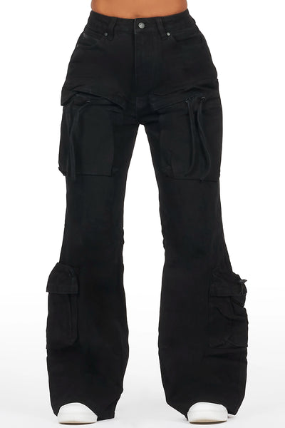 corrie black baggy cargo jean