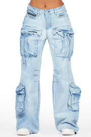 corrie black baggy cargo jean
