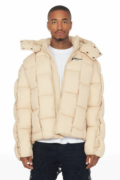 marley beige puffer jacket