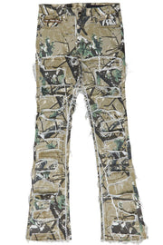 shake light blue stacked flare jean