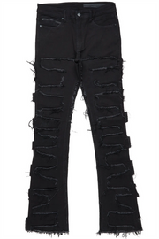 shake tree camo stacked flare jean