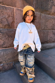 boys exxus dark grey baggy fit jean